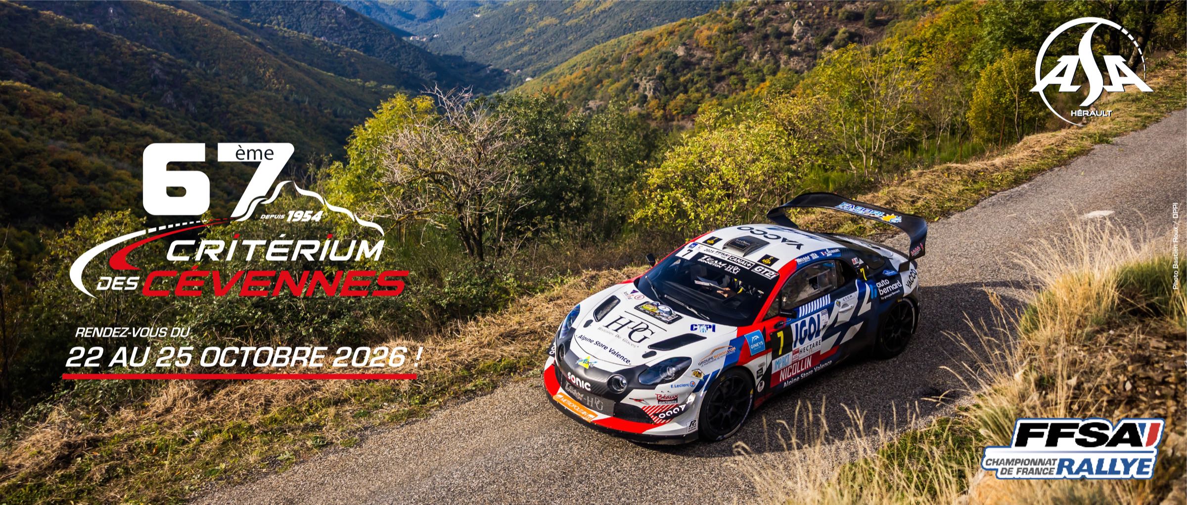 67e Critérium des Cévennes — 22 au 25 octobre 2026
