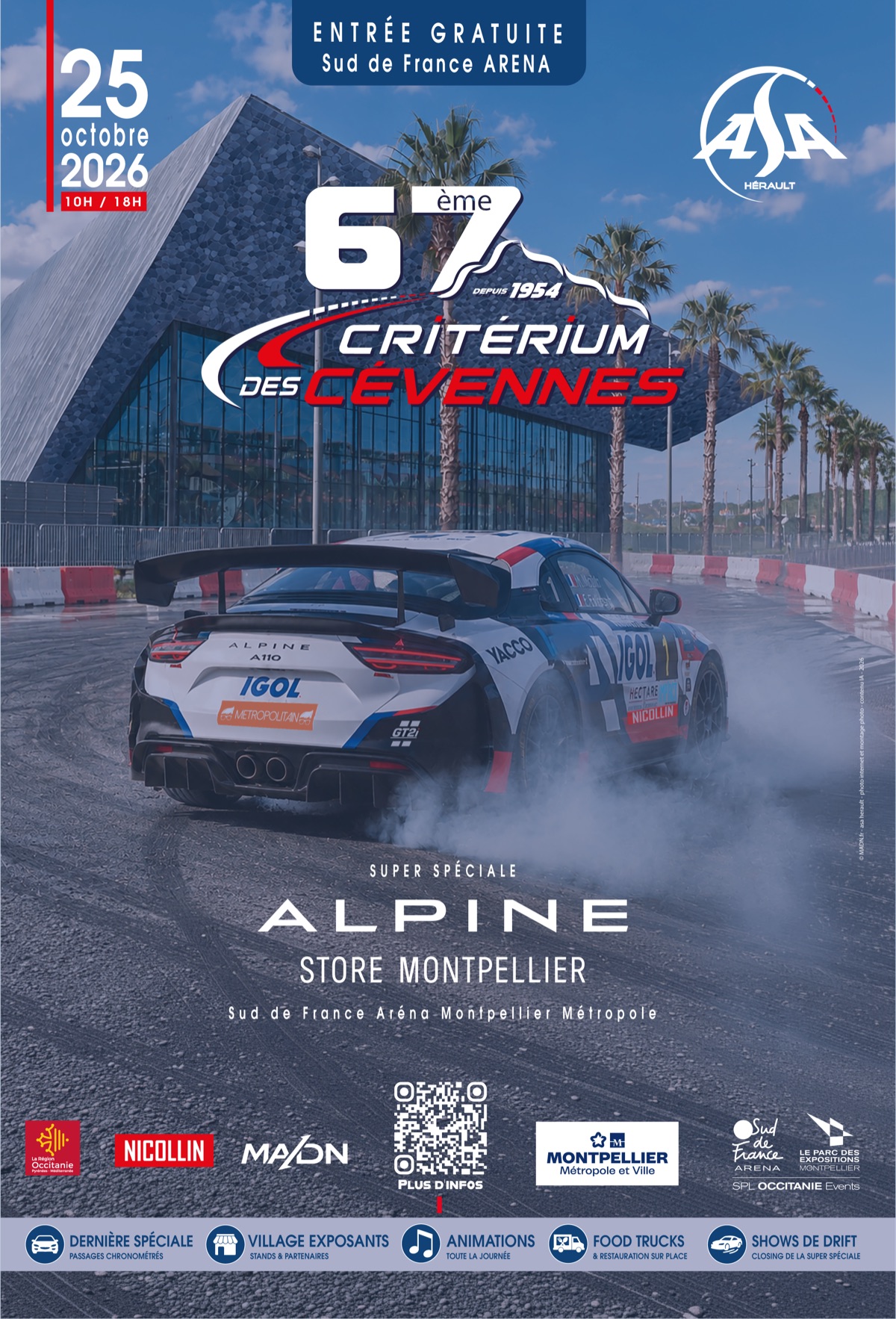 Affiche de la Super Spéciale du 25 octobre 2026 à la Sud de France Arena